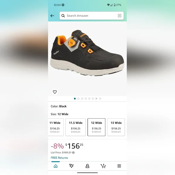 Mens RefrigiWear fleet stride plus sneaker black size 12 _0001_Refrigiwear_XLPro_Day_1_  main image 4